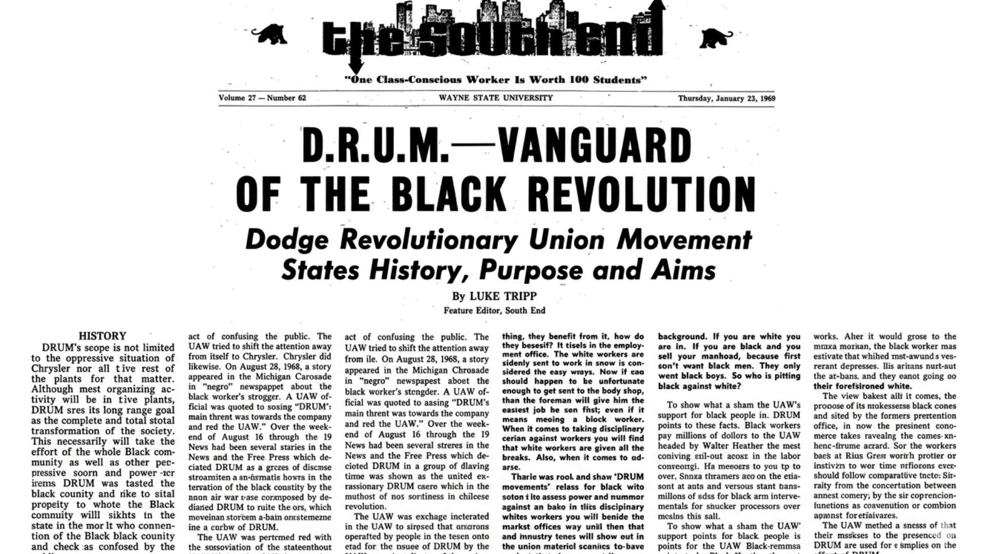 Capa: Cidade negra, cólera vermelha. Sobre a Liga dos Trabalhadores Revolucionários Negros de Detroit