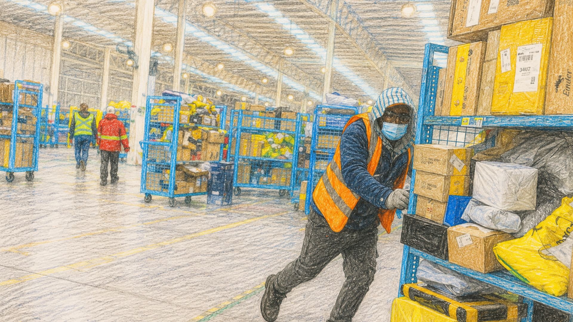 Capa: Lucros recordes, empregos descartáveis: o regime de contratos semanais do Mercado Livre
