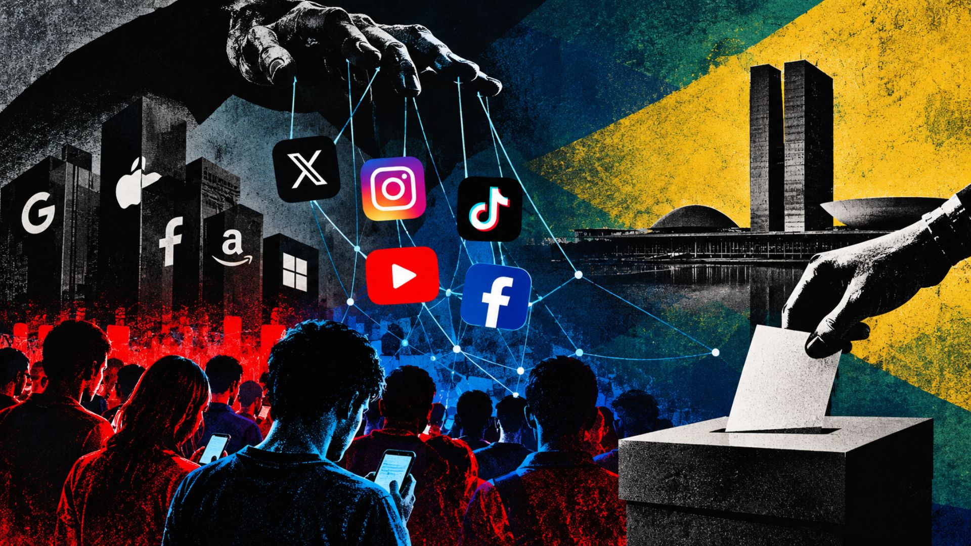 Capa: As Big techs, as redes sociais e a ingerência algorítmica nas eleições