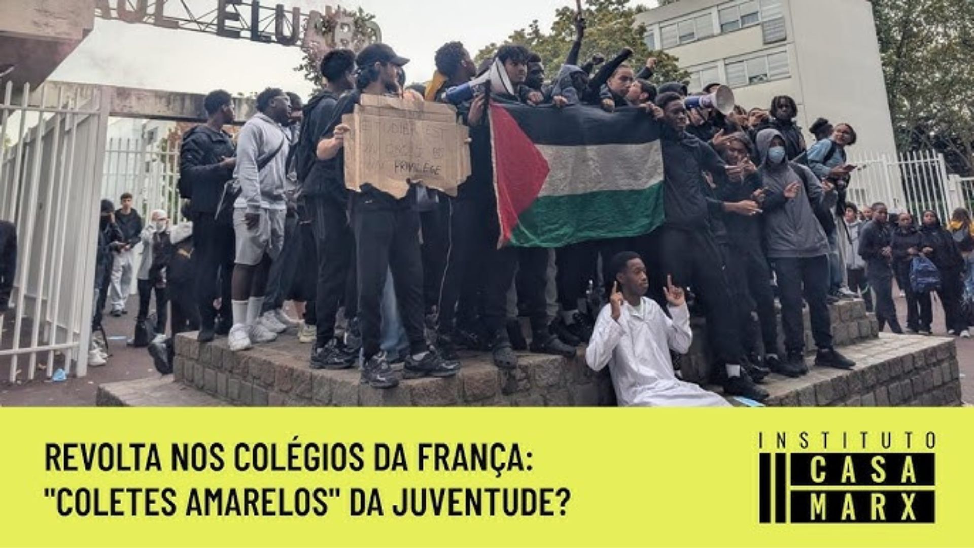 Capa: [VIDEO]  Revolta nos colégios da França: "Coletes Amarelos" da juventude?