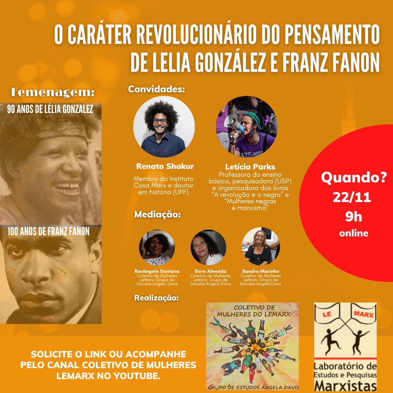 Capa: [VÍDEO] O caráter revolucionário do pensamento de Lélia Gonzalez e Franz Fanon